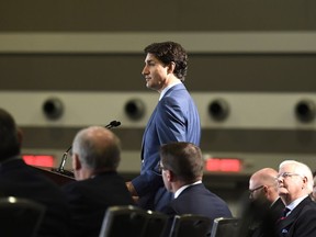Prime Minister Justin Trudeau participates in the National Prayer Breakfast in Ottawa on Tuesday, May 8, 2018.