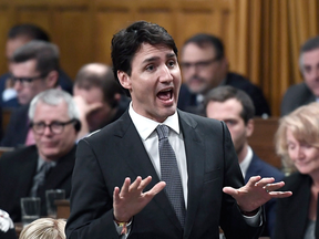 Prime Minister Justin Trudeau during question period in the House of Commons on May 3, 2018.