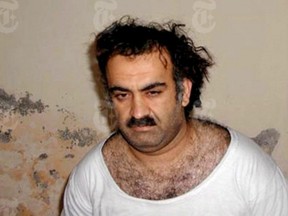 In an undated photo provided by the U.S. Department of Justice, Khalid Sheikh Mohammed, the principal architect of the Sept. 11 attacks. Mohammed was subjected to waterboarding 183 times after his capture in 2003; he has asked a military judge at Guantánamo Bay for permission to share information about Gina Haspel, the Trump administration’s nominee for CIA director.