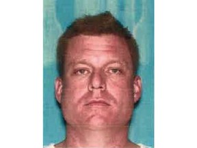 This undated photo released by the Los Angeles Police Department shows Brett Patrick Rogers. Authorities are seeking Rogers, 44, whom they suspect of being a burglar who targets homes while residents are attending funerals. Police said Thursday, May 3, 2018 that help from the public led them to name Rogers in a felony arrest warrant on a charge of residential burglary. Police say Rogers may be staying in motels and hotels in Orange County. (Los Angeles Police Department via AP)