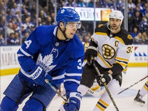 Toronto Maple Leafs Auston Matthews had just one goal and one assist in the 2018 playoffs against Boston.