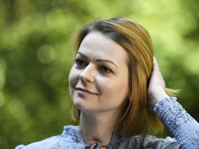 Yulia Skripal poses for the media during an interview in London, Wednesday May 23, 2018. Yulia Skripal says recovery has been slow and painful, in first interview since nerve agent poisoning.