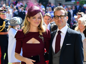 Gabriel Macht and wife Jacinda Barrett arrive for the wedding ceremony.