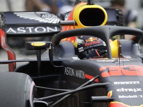 Red Bull driver Max Verstappen of the Netherlands steers his car during a practice session in Monaco, Thursday, May 24, 2018. The Formula one race will be held on Sunday.