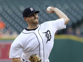 Detroit Tigers starting pitcher Matthew Boyd throws during the first inning of a baseball game against the Tampa Bay Rays, Tuesday, May 1, 2018, in Detroit.