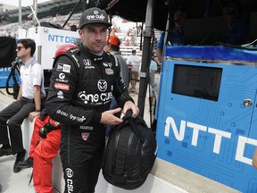 Jay Howard, of England, walks away from his car after qualifying for the IndyCar Indianapolis 500 auto race at Indianapolis Motor Speedway in Indianapolis, Sunday, May 20, 2018.