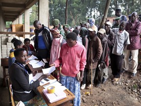Burundians queue to cast their votes in the constitutional referendum in Buye, north of Ngozi, in northern Burundi Thursday, May 17, 2018. The country is voting in a referendum proposing constitutional changes that could extend President Pierre Nkurunziza's rule until 2034.
