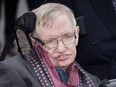 In this March 30, 2015, file photo, Professor Stephen Hawking arrives for the Interstellar Live show at the Royal Albert Hall in central London.