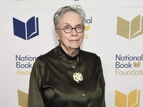 FILE - In this Nov. 15, 2017 file photo, Lifetime Achievement honoree Annie Proulx attends the 68th National Book Awards Ceremony and Benefit Dinner in New York. Proulx, the author known for "Brokeback Mountain" and "The Shipping News" is this year's recipient of the Library of Congress Prize for American Fiction.