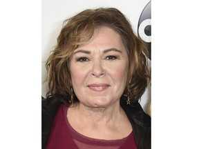 FILE - In this Jan. 8, 2018 file photo, Roseanne Barr attends the ABC All-Star Party arrivals during the Disney/ABC Television Critics Association Winter Press Tour in Pasadena, Calif.  Barr is blaming a racist tweet that got her hit show canceled on the insomnia medication Ambien, prompting its maker to respond that "racism is not a known side effect."