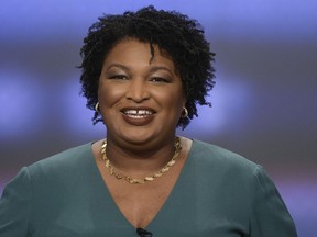 In this May 20, 2018, photo, Georgia Democratic gubernatorial candidate Stacey Abrams participates in a debate against Stacey Evans in Atlanta. In Georgia, black women will likely factor into one of the country's marquee political contests. The Democratic race for governor features two women, and candidate Abrams is running to become the first black woman ever elected governor in America.