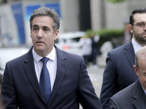 Michael Cohen arrives to court in New York, Wednesday, May 30, 2018.  Lawyers for President Donald Trump and Cohen, his personal attorney, appear again before a judge in New York as part of an ongoing legal tussle about attorney client privilege and records seized from Cohen by the FBI.  Among the issues to be discussed: Whether Michael Avenatti, the lawyer for porn actress, Stormy Daniels, will get a formal role in the case.