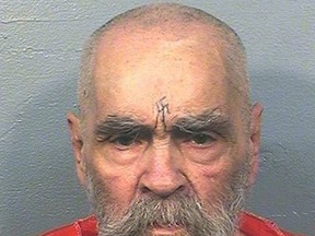 FILE - This Aug. 14, 2017 file photo provided by the California Department of Corrections and Rehabilitation shows Charles Manson.  On Tuesday, May 8, 2018, a purported son of Manson dropped his fight for the killer's estate and another possible heir is in jeopardy of being booted from the case.