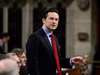 Conservative MP Pierre Poilievre stands during question period in the House of Commons in Ottawa on May 22, 2018.