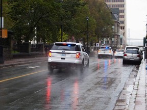 Police vehicles pictured in Halifax on Thursday Oct. 23, 2014.