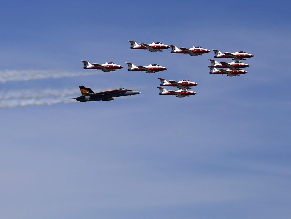 Aircraft used by Snowbirds aerobatic team, on the go since 1963, will ...