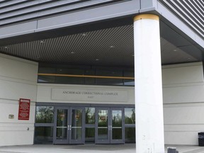 This photo shows the public entrance to the Anchorage Correctional Complex on Wednesday, May 23, 2018, in Anchorage, Alaska. Muslim inmates are suing state corrections officials, claiming that officials at the jail are providing them with inadequate nourishment as they break their daily fasts during Ramadan. The lawsuit was filed Tuesday, May 22 by the Council on American-Islamic Relations Legal Defense Fund.