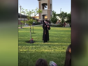 Holy Cross valedictorian delivers speech outside