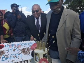 Fredie Blom celebrates his 114th birthday.