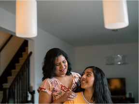 “I wouldn’t tell my mom anything,” says Jessie Brar, right, with mother Kiran. “I hid it pretty well, but she always knew something was wrong.”