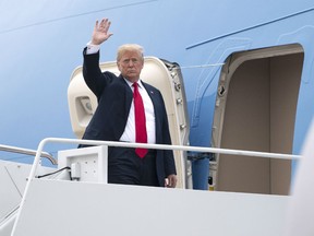 U.S. President Donald Trump boards Air Force One at Joint Base Andrews, Maryland, U.S., on Thursday, May 31, 2018. The Trump administration is imposing tariffs on steel and aluminum imported from the European Union, Canada and Mexico to help protect America's manufacturing base, Commerce Secretary Wilbur Ross said today.A normal president in possession of a rational mind might well be dissuaded by the united opposition of much of the democratic world. Trump is not that president.
