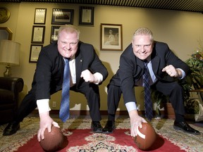 Mayor Rob Ford, left, and Coun. Doug Ford, photographed in Mayor's Office in Toronto, January 20, 2011.