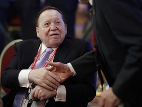 FILE - In this Feb. 24, 2017 file photo, Chairman and Chief Executive Officer, Las Vegas Sands Corporation, Sheldon Adelson, attends the Republican Jewish Coalition annual leadership meeting, in Las Vegas. Guatemalan foreign minister said during a radio Friday, May 25, 2018 radio show, that the United States casino magnate provided its official delegation a Boeing 767 to travel to Israel for the relocation of its embassy from Tel Aviv to Jerusalem.