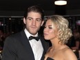 In this Jan. 10, 2017 file photo, Ottawa Senators forward Mike Hoffman and his partner, Monika Caryk, attend the Senators Soirée at the Canadian Tire Centre.