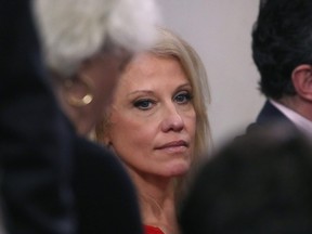 White House Counsellor Kellyanne Conway attends a media briefing at the White House on January 23, 2018 in Washington, DC.
