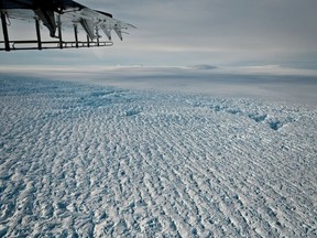 Crevasses near the grounding line of Pine Island Glacier, Antarctica.