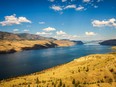 Summer panorama of the Kamloops lake in Canada