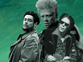 Benicio del Toro in Che, Thor, and Snatch.