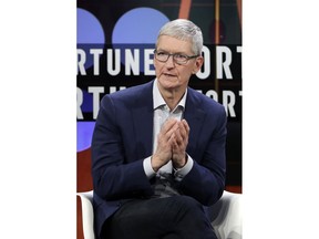 Apple CEO Tim Cook speaks during The Fortune CEO Initiative 2018 Annual Meeting, Monday, June 25, 2018, in San Francisco.