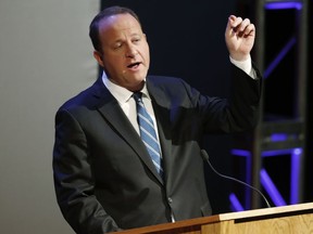 File--In this Monday, June 18, 2018, file photograph, Democratic candidate for Colorado's governorship, U.S. Rep. Jared Polis, responds to a question during a televised debate in Denver. Colorado's primary election to determine which candidate will earn the Democratic nomination is set for Tuesday, June 26.