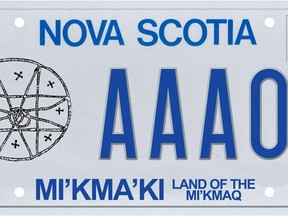 Nova Scotia is set to unveil a new Mi'kmaq licence plate today. Deputy premier Karen Casey and Chief Wilbert Marshall of Potlotek First Nation in Cape Breton will officially release the new plate, seen here in an undated handout image, during a ceremony in Truro.