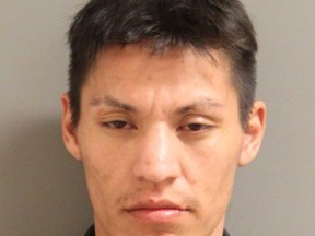 Dallas Albert Rain, 26, is shown in this undated police handout photo. Mounties in central Alberta are looking for three escaped prisoners. RCMP say four inmates initially escaped from the Red Deer Remand Centre early Monday. One suspect was arrested but three remain at large.