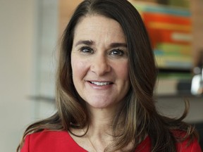 In this Feb. 1, 2018 photo, Melinda Gates poses for a photo before an AP interview in Kirkland, Wash.