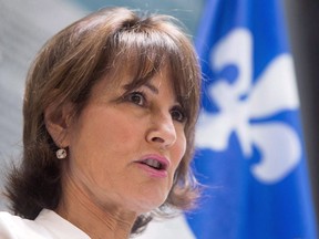 Quebec Immigration, Diversity and Inclusiveness Minister Kathleen Weil makes an announcement on July 20, 2017 in Montreal. Quebec cabinet minister Kathleen Weil has been cited for contempt of the legislature for releasing the entire contents of a bill to reporters before it wa s even tabled in the national assembly.THE CANADIAN PRESS/Ryan Remiorz