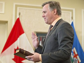 Alberta Minister of Indigenous Relations, Richard Feehan is sworn in as a new cabinet minister in Edmonton Alta, on Monday February 2, 2016. Alberta is launching a three-year program to help all government staffers better understand indigenous culture and history.