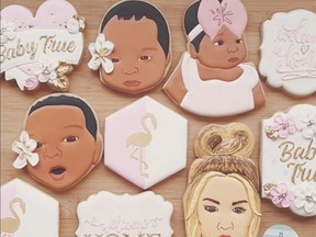 Cookies depicting Khloe Kardashian and her daughter True, made by Scientific Sweets are seen in this undated handout photo. A Manitoba cookie company is getting praise from Khloe Kardashian for custom creations featuring her daughter True. The famous Kardashian posted a photo of the custom order cookies made by Winnipeg's Scientific Sweets on Instagram on Monday.