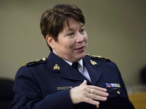 RCMP commissioner Brenda Lucki appears at Senate national security and defence committee in Ottawa on Wednesday, May 30, 2018. The RCMP has made changes to its cadet training curriculum to include improvements specific to Canada's national inquiry into missing and murdered Indigenous women and girls.