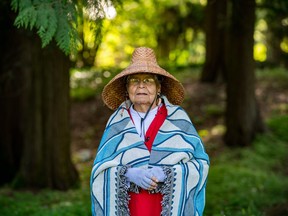 Elizabeth Phillips, shown in a handout photo, is receiving an honourary degree Wednesday from the University of the Fraser Valley her work to preserve her Indigenous language. THE CANADIAN PRESS/HO-University of the Fraser Valley MANDATORY CREDIT