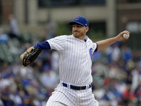 Chicago Cubs relief pitcher Mike Montgomery delivers during the first inning of a baseball game against the Pittsburgh Pirates Friday, June 8, 2018, in Chicago.