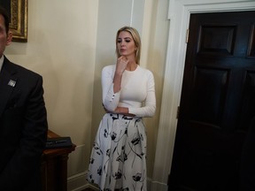 Ivanka Trump listens during a meeting between President Donald Trump and Republican members of Congress on immigration in the Cabinet Room of the White House, Wednesday, June 20, 2018, in Washington.
