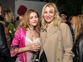 Frances Bean and Courtney.