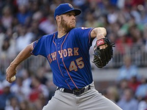 New York Mets' Zack Wheeler pitches against the Atlanta Braves during the first inning of a baseball game Tuesday, June 12, 2018, in Atlanta.