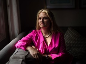 Kathleen Crispi sits for a portrait in her home in Guelph, Ont., on Monday, June 18, 2018.