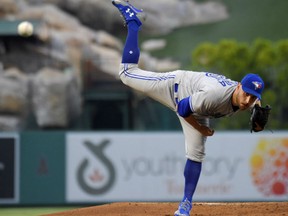 Marco Estrada of the Toronto Blue Jays was a hard-luck 2-1 loser against the Los Angeles Angels of Anaheim in MLB action Friday. The loss was Toronto's 10th in their last 11 road games and dropped their record to 34-41.