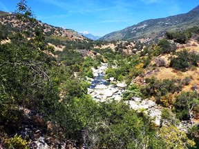 This Sunday, June 10, 2018 photo from the U.S. National Park Service shows the Kaweah River, just upstream from the spot a man was swept to his death in the fast-flowing river in Sequoia National Park in California's Sierra Nevada. Swift-water rescue crews from the park and Tulare County responded, but the 36-year-man was found deceased. His name was not immediately released. Ranger Elizabeth Dietzen says that with temperatures rising, the rivers look very inviting but they are swift, cold and dangerous.