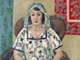 Details from A Woman Sitting In A Chair, by Henri Matisse, which was among 1,566 works of art found in a Munich apartment owned by the son of Hildebrand Gurlitt, a famous art dealer whose customers included Hitler.